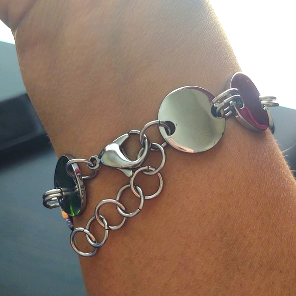 NWOT😃Shiny Round Disk Bracelet (by Michael Anthony) - Picture 5 of 10